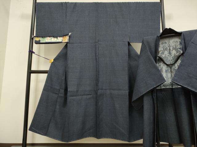 平和屋本店■極上　男性 本場結城紬 重要無形文化財 アンサンブル 小倉謹製 長羽織 100亀甲　総詰め　証紙付き　逸品　未使用　DZAB2750kh6