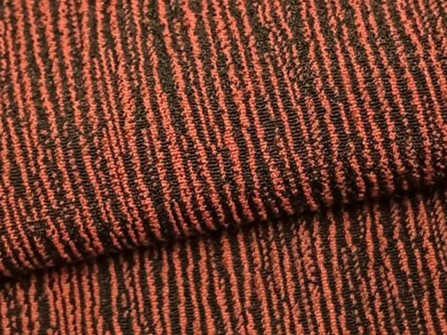 平和屋着物▽上質な小紋 単衣 よろけ縞 正絹 逸品 AABD0330fy