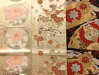 平和屋着物■袋帯 西陣 まとめて100点 向かい鳳凰 鶴 鴛鴦 蝶 花柄 七宝 正倉院 駒刺繍 佐賀錦 金銀糸 など 未使用品あり 全て正絹 mmm056
