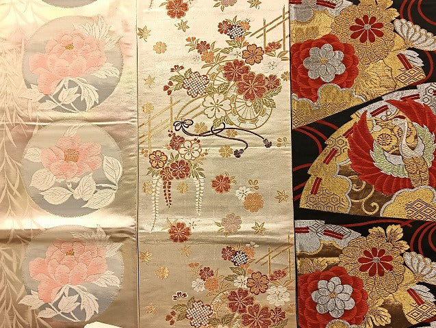平和屋着物■袋帯 西陣 まとめて100点 向かい鳳凰 鶴 鴛鴦 蝶 花柄 七宝 正倉院 駒刺繍 佐賀錦 金銀糸 など 未使用品あり 全て正絹 mmm056