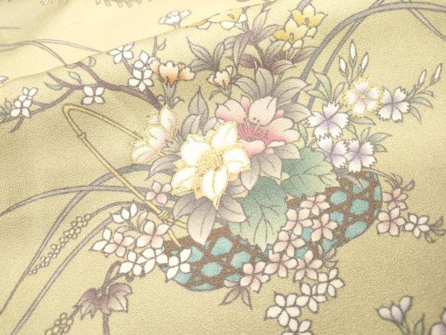 平和屋着物●訪問着　花籠文　暈し染　金彩　正絹　逸品　DAAX9920fe