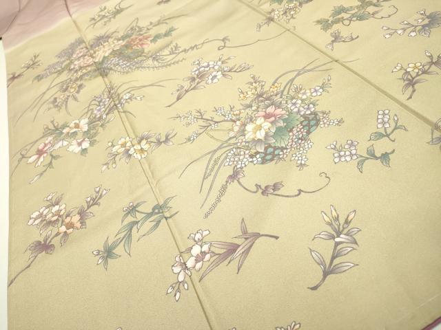 平和屋着物●訪問着　花籠文　暈し染　金彩　正絹　逸品　DAAX9920fe