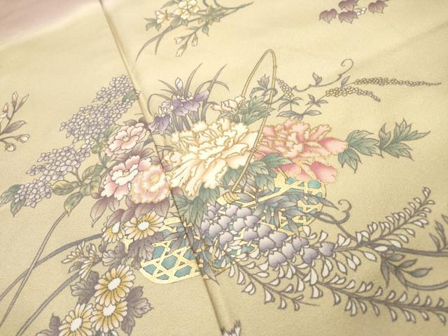 平和屋着物●訪問着　花籠文　暈し染　金彩　正絹　逸品　DAAX9920fe
