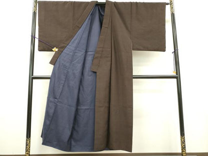 平和屋着物●男性　紬　アンサンブル　霞文　正絹　逸品　DAAX9968fe