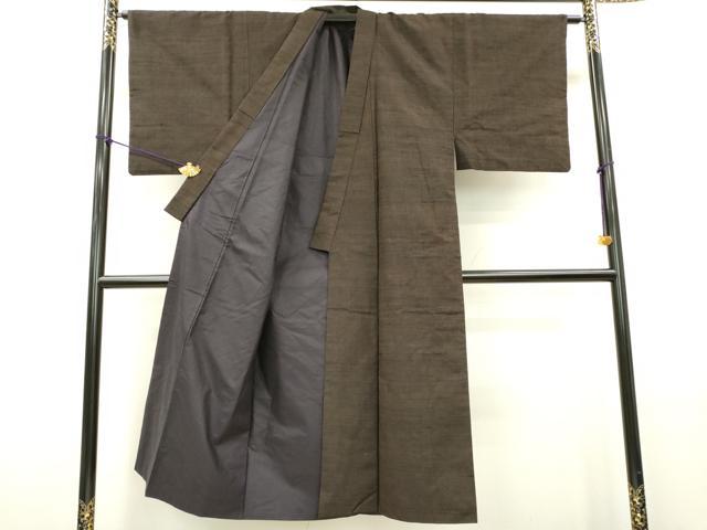 平和屋着物●男性 雪風紬 アンサンブル 霞文 さが美扱い 反端付き 正絹 逸品 DAAZ6023fe