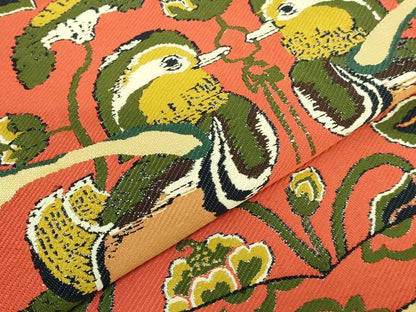 平和屋着物●最高級 龍村平蔵製 太鼓柄 本袋帯 鴛鴦唐草文 金糸 逸品 DZAB2004kh6