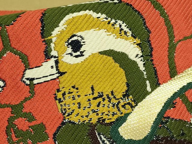 平和屋着物●最高級 龍村平蔵製 太鼓柄 本袋帯 鴛鴦唐草文 金糸 逸品 DZAB2004kh6