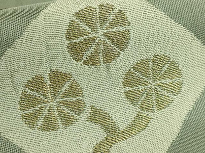 平和屋着物●極上　洛風林　工芸帯地　九寸名古屋帯　菱　金銀糸　逸品　DZAB2018kh6