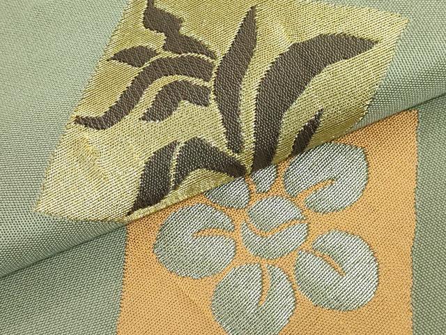 平和屋着物●極上　洛風林　工芸帯地　九寸名古屋帯　菱　金銀糸　逸品　DZAB2018kh6