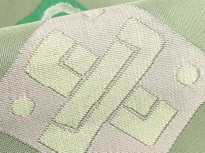 平和屋着物●極上　洛風林　工芸帯地　九寸名古屋帯　菱　金銀糸　逸品　DZAB2018kh6