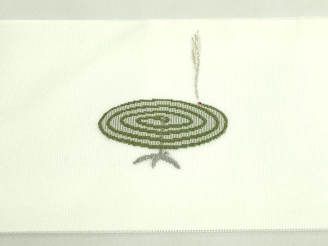 平和屋着物＊極上　夏物　九寸名古屋帯　蚊取り線香　逸品　未使用　DZAB2011kh6