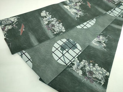 平和屋着物●極上　撫松庵　両面　太鼓柄　京袋帯　妖怪　逸品　未使用　DZAB2025kh6