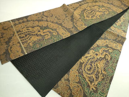 平和屋着物●極上　創業280年　誉田屋源兵衛　六通柄袋帯　龍　金糸　逸品　DZAB2061kh6