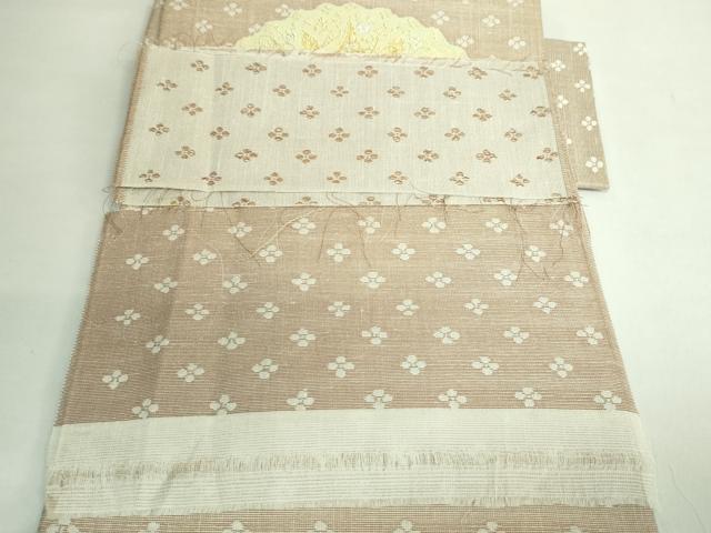 平和屋本店●極上　洛風林　工芸帯地　つけ帯　草花文　金銀糸　反端付き　逸品　DZAB2082kh6