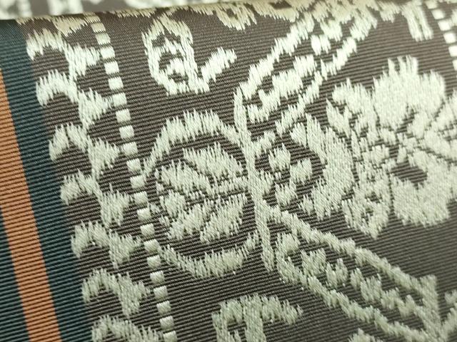 平和屋着物●極上　本場筑前博多織　両面　全通柄袋帯　献上　逸品　DZAB2062kh6