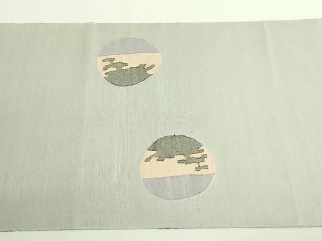 平和屋着物●極上 絲藝苑 上島洋山 両面 太鼓柄袋帯 木立 逸品 DZAB2099kh6