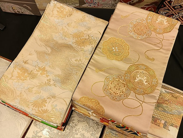 平和屋着物■袋帯 西陣 まとめて100点 向かい鳳凰 向かい鶴 孔雀 蝶 花柄 正倉院 金銀糸 など 着用可能多数 未使用品あり 全て正絹 mmm067
