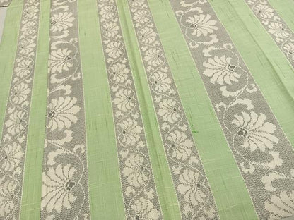 平和屋着物▽上質な紬 単衣 花間道 正絹 逸品 AABD0400fy