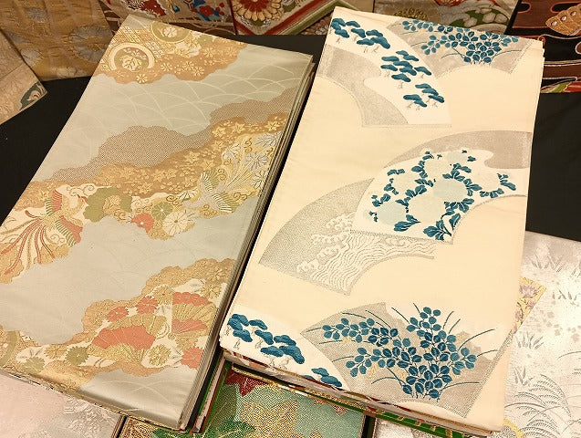 平和屋着物■袋帯 西陣 まとめて100点 鳳凰 向かい鶴 向かい蝶 花柄 正倉院 佐賀錦 山一織物 金銀糸 など 未使用品あり 全て正絹 mmm066