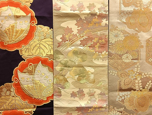 平和屋着物■袋帯 西陣 まとめて100点 鶴 孔雀 蝶 風景 花柄 正倉院 金銀糸 など 着用可能多数 未使用品あり 全て正絹 mmm064
