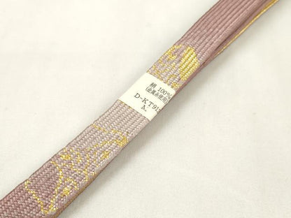 平和屋着物●和装小物 帯締め・帯揚げセット 中国三大刺繍 汕頭刺繍 舞花文 手組紐 高麗組 金糸 逸品 未使用 DAAU7961zzz