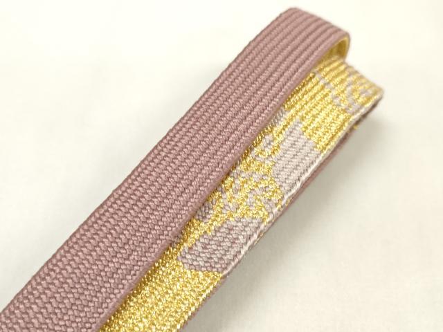 平和屋着物●和装小物 帯締め・帯揚げセット 中国三大刺繍 汕頭刺繍 舞花文 手組紐 高麗組 金糸 逸品 未使用 DAAU7961zzz