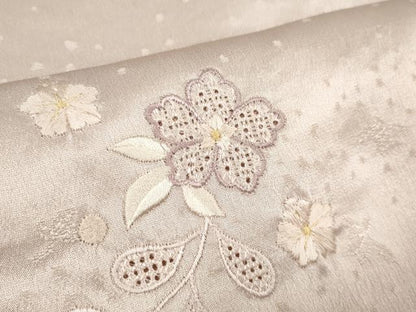 平和屋着物●和装小物 帯締め・帯揚げセット 中国三大刺繍 汕頭刺繍 舞花文 手組紐 高麗組 金糸 逸品 未使用 DAAU7961zzz