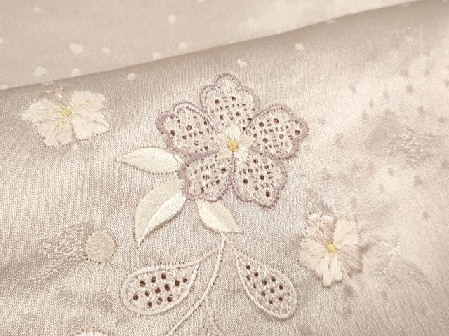 平和屋着物●和装小物 帯締め・帯揚げセット 中国三大刺繍 汕頭刺繍 舞花文 手組紐 高麗組 金糸 逸品 未使用 DAAU7961zzz