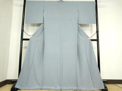 平和屋着物●上質な色無地 秘色色 ロング丈 正絹 逸品 DAAY9329az