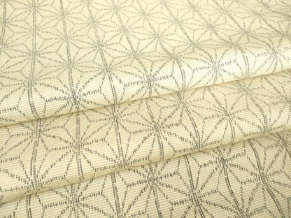 平和屋着物●上質な紬　麻の葉文　正絹　逸品　DAAY9363az