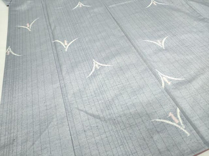 平和屋着物●上質な紬 鶴 正絹 逸品 DAAY9373az