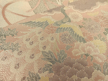 平和屋着物■袋帯 西陣 まとめて100点 向かい鳳凰 向かい鶴 孔雀 鳥獣 蝶 花柄 七宝 宝相華 佐賀錦 金銀糸 未使用品あり 全て正絹 mmm076