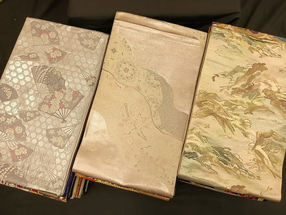 平和屋着物■袋帯 西陣 まとめて100点 鶴 孔雀 鴛鴦 鹿 蝶 更紗 花柄 七宝 正倉院 金銀糸 など 着用可能多数 未使用品あり 全て正絹 mmm077