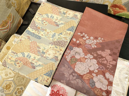平和屋本店■袋帯 西陣 まとめて100点 鳳凰 向かい鶴 風景 辻が花 更紗 花柄 金銀糸 など 着用可能多数 未使用品あり 全て正絹 ppp2983