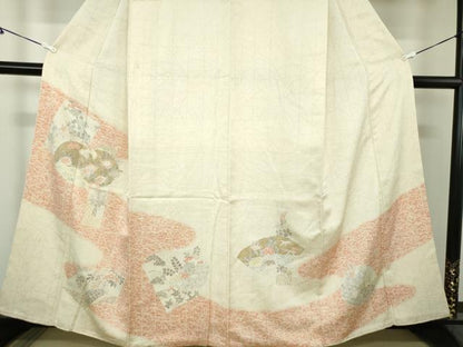 平和屋着物●訪問着　地紙花文　暈し染め　金彩　ますいわ屋扱い　正絹　逸品　DAAZ0658ps