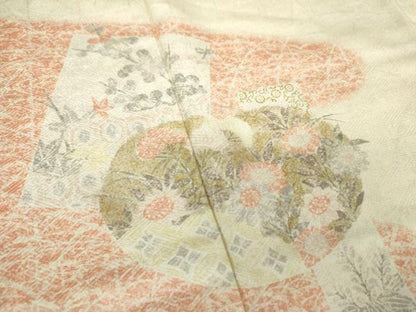 平和屋着物●訪問着　地紙花文　暈し染め　金彩　ますいわ屋扱い　正絹　逸品　DAAZ0658ps