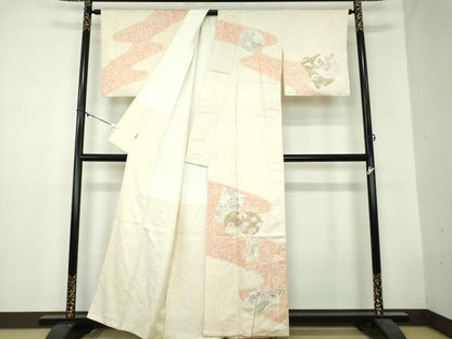 平和屋着物●訪問着　地紙花文　暈し染め　金彩　ますいわ屋扱い　正絹　逸品　DAAZ0658ps