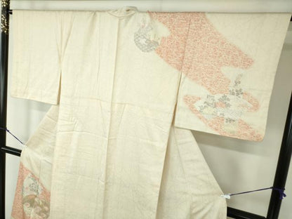 平和屋着物●訪問着　地紙花文　暈し染め　金彩　ますいわ屋扱い　正絹　逸品　DAAZ0658ps