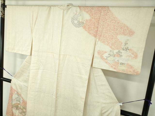 平和屋着物●訪問着　地紙花文　暈し染め　金彩　ますいわ屋扱い　正絹　逸品　DAAZ0658ps