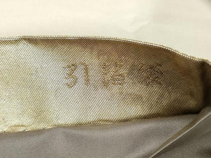 平和屋着物●六通柄袋帯　唐織　花寿秀彩文　金糸　引箔　正絹　逸品　DAAZ4306cm