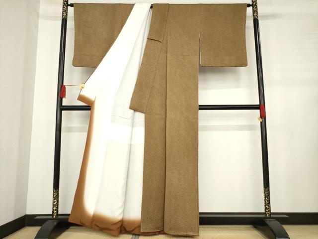 平和屋着物●大変加工の良い小紋　総絞り　正絹　逸品　AABD1134ck