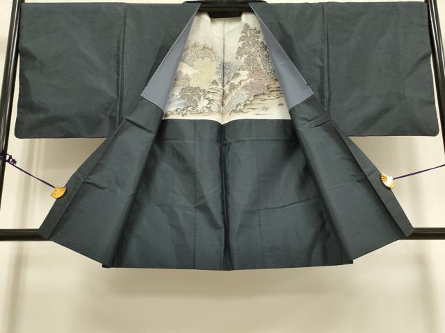 平和屋着物●男性　本場大島紬　アンサンブル　80亀甲　総詰め　正絹　逸品　DAAZ5137du