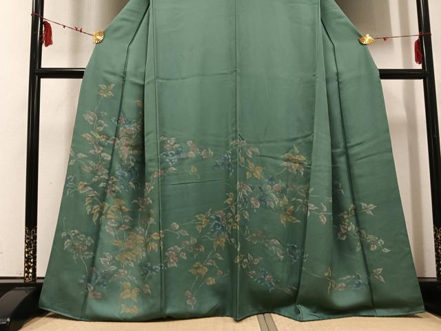 平和屋着物●訪問着　草木文　正絹　逸品　AABD7048ph