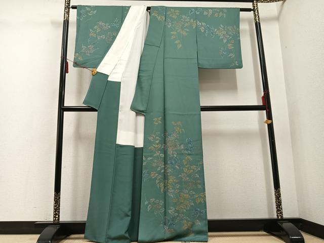 平和屋着物●訪問着　草木文　正絹　逸品　AABD7048ph