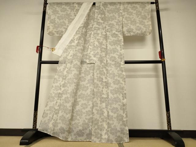 平和屋着物＊夏物 本場大島紬 夏大島 草花文 正絹 逸品 AABD6562jd