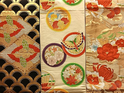 平和屋着物■袋帯 西陣 まとめて100点 鳳凰 向かい鶴 孔雀 人物 蝶 風景 花柄 宝相華 佐賀錦 金銀糸 など 未使用品あり 全て正絹 mmm078