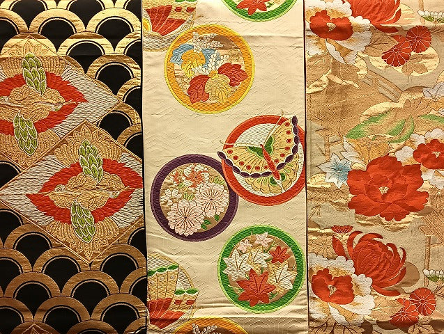 平和屋着物■袋帯 西陣 まとめて100点 鳳凰 向かい鶴 孔雀 人物 蝶 風景 花柄 宝相華 佐賀錦 金銀糸 など 未使用品あり 全て正絹 mmm078