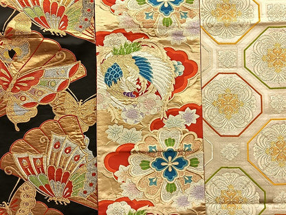 平和屋着物■袋帯 西陣 まとめて100点 鳳凰 鶴 孔雀 蝶 風景 更紗 花柄 宝相華 金銀糸 など 着用可能多数 未使用品あり 全て正絹 mmm079