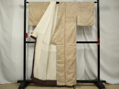 平和屋着物■上質な紬 変わり縞 正絹 逸品 AABD4862gw