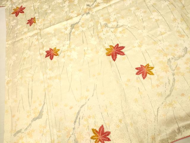 平和屋着物■上質な小紋 楓文 正絹 逸品 AABD6849fw